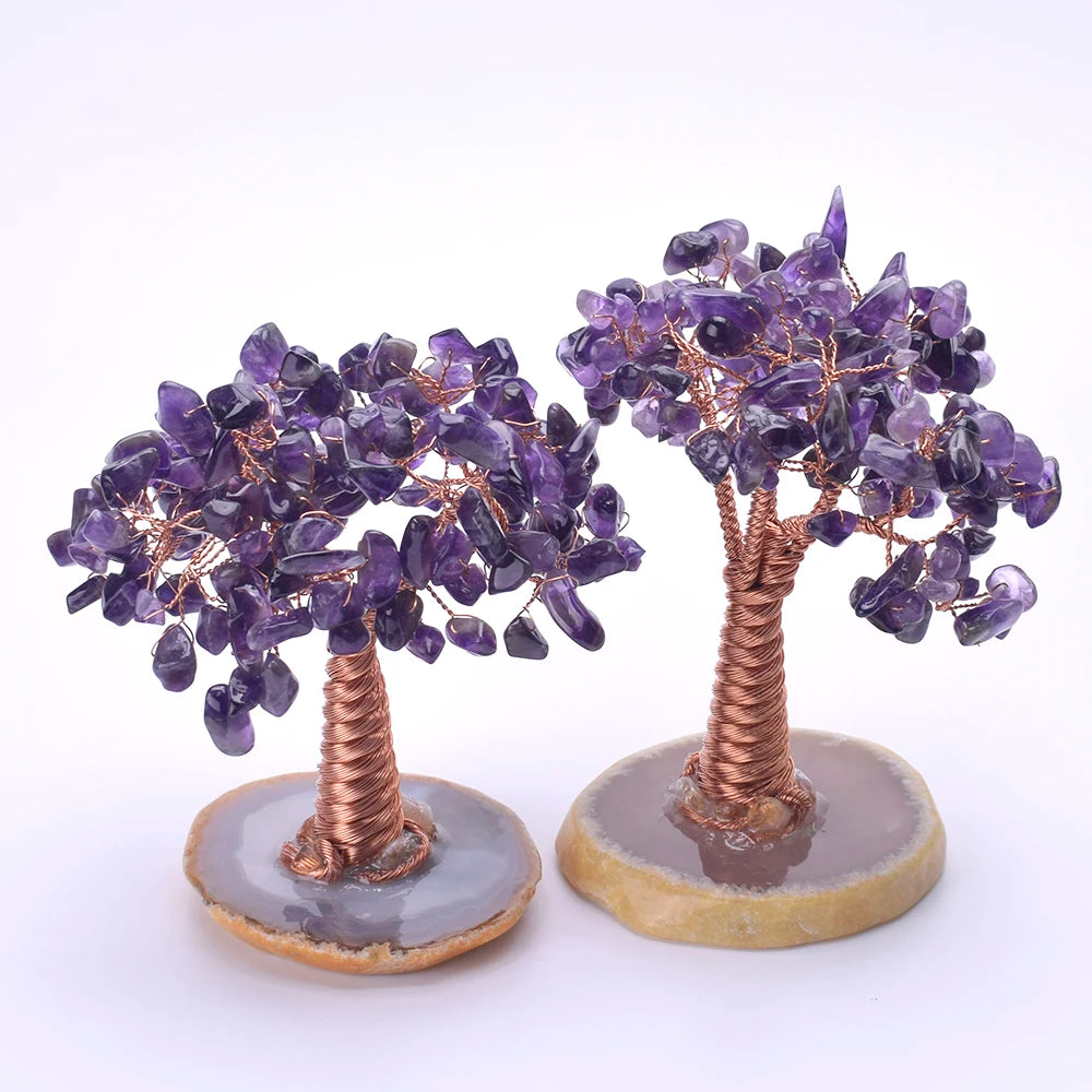 Crystal Bonsai Gemstone Tree Ornament — Zen Desk Decor