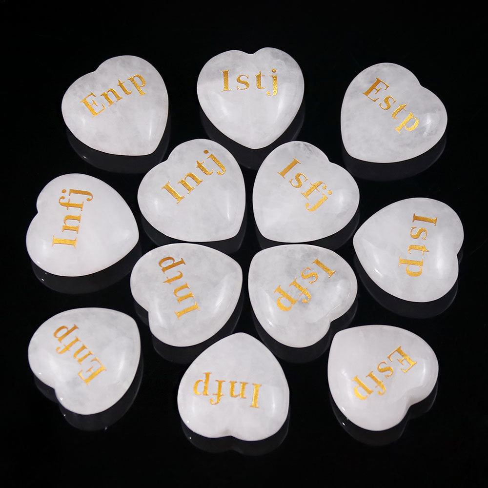 Personalized Engraved Rose Quartz Heart Palm Stone