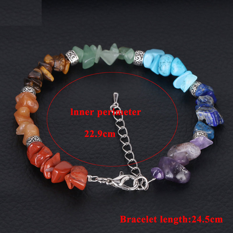 7 Chakra Natural Gemstone Healing Bracelet | Wholesale Crystal Jewelry