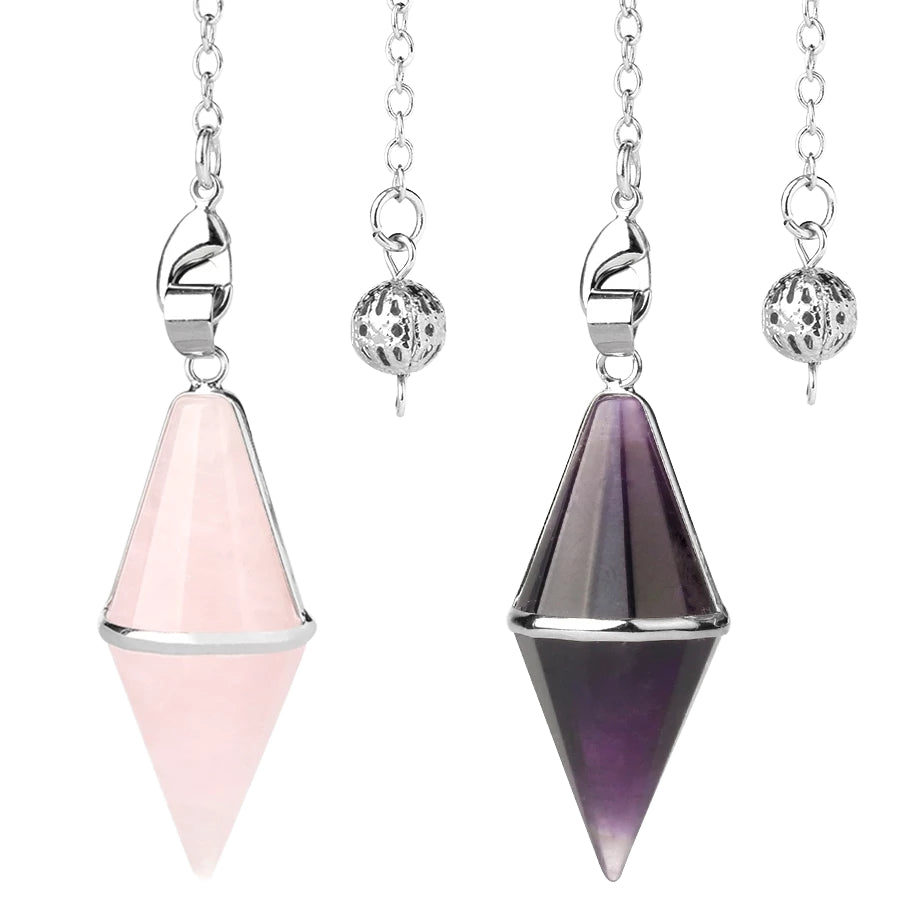 Natural Amethyst Crystal Pendulum for Dowsing & Divination - Spiritual Tool