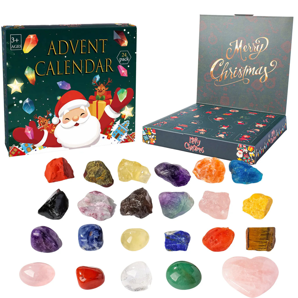 Natural crystal rock mineral mystery gift box holiday retail