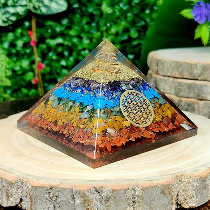 Anti-EMF Black Obsidian Orgone Pyramid Energy Generator